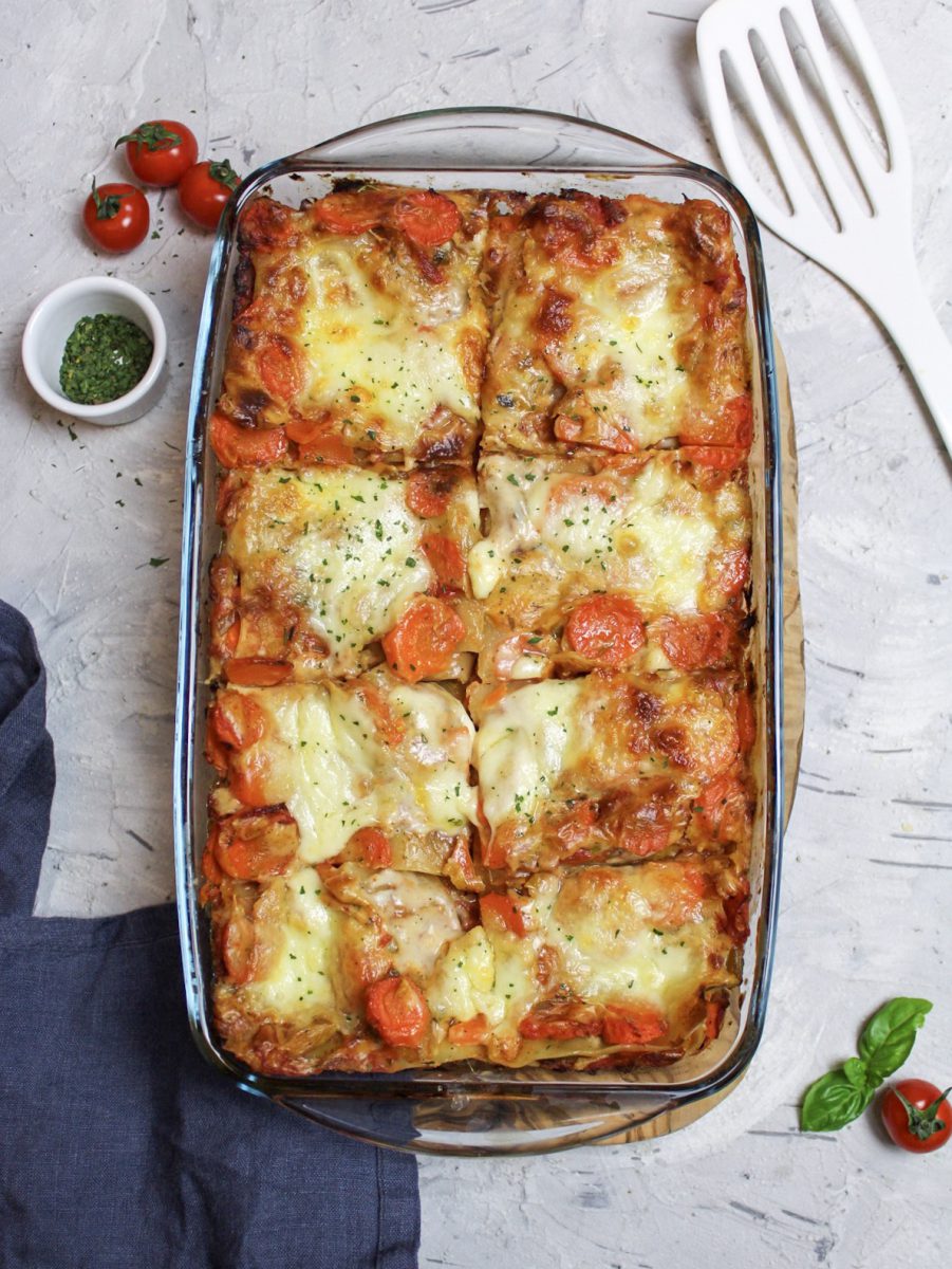 Vegetable lasagna with carrots, leek and bechamel | kitchensplace